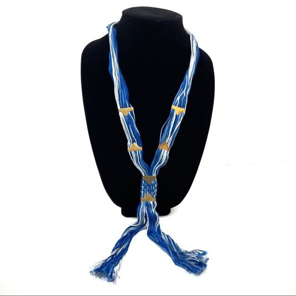 Free People | Blue Open Road Thread Necklace - Picture 1 of 3